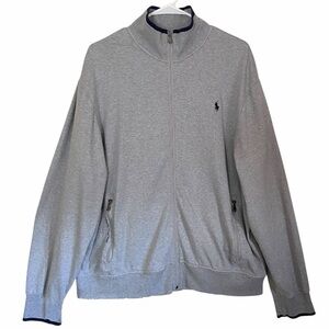 Polo Ralph Lauren Performance Full Zip Jacket Gray XL Men’s Cotton Track Sweater